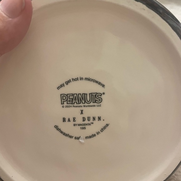 NWT Peanuts and Rae Dunn Pet Food or Water Bowl - Picture 3 of 4